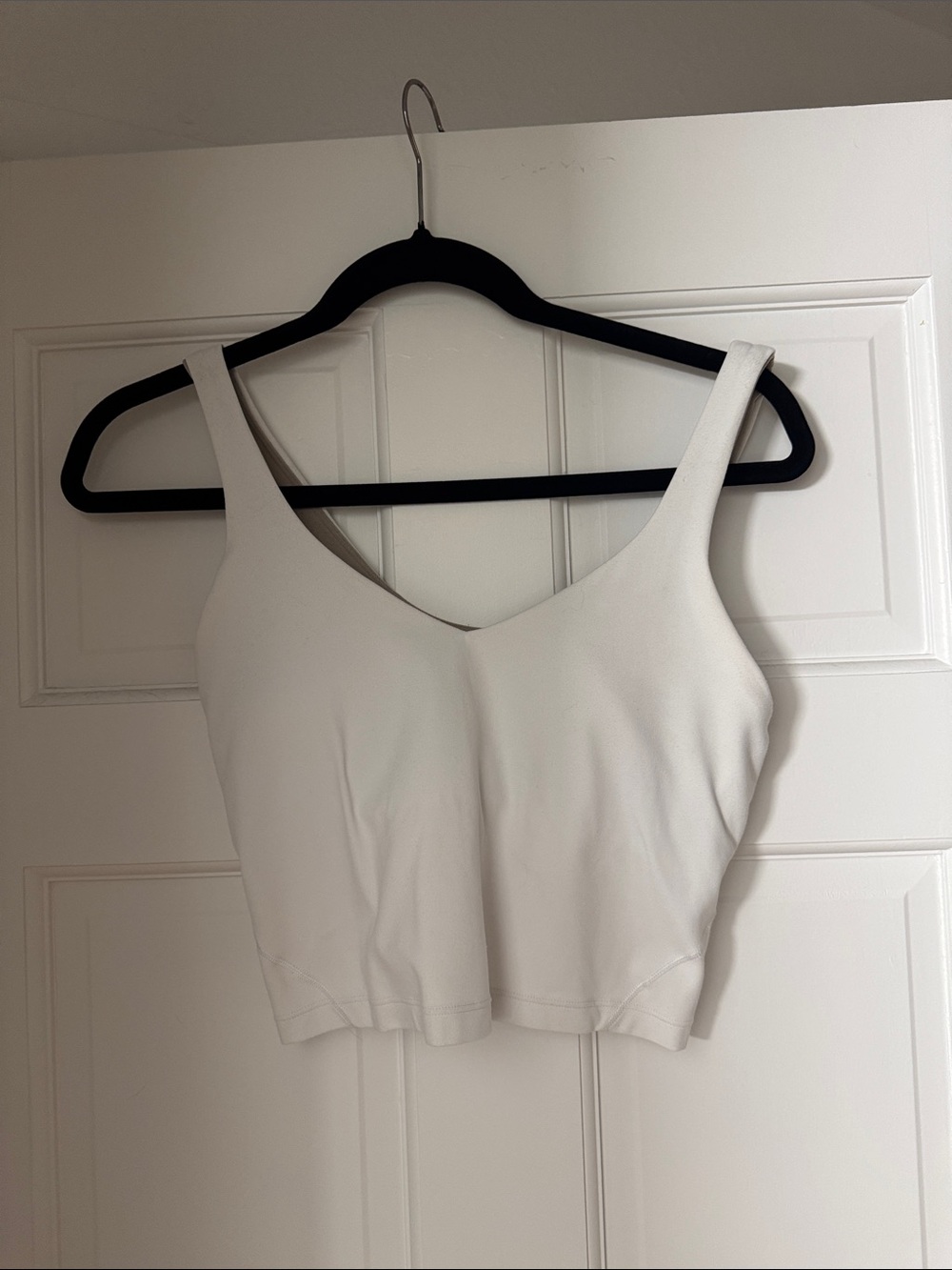 lululemon athletica Cream V-Neck Crop Tank